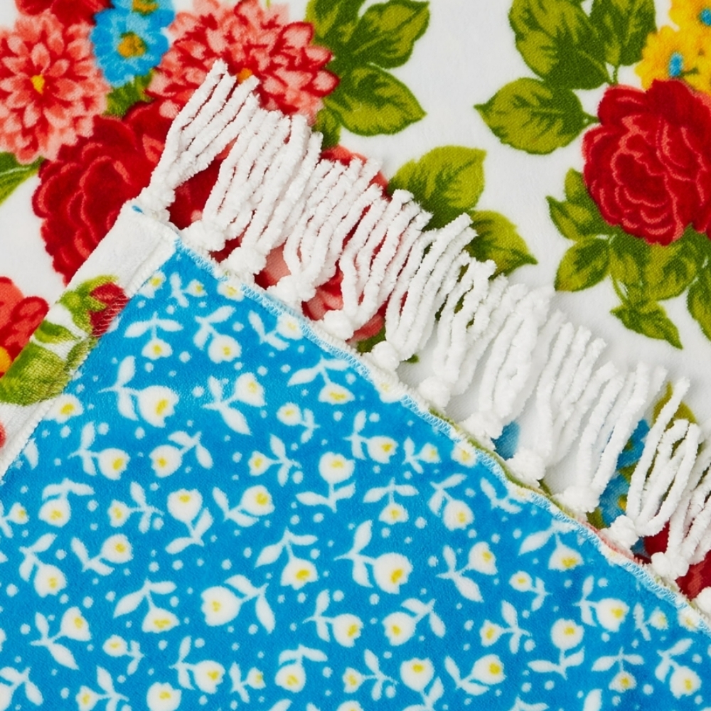 Gift ❤️ New Pioneer Woman Sweet Rose Mug & Throw Blanket Gift Set - Picture 4 of 7